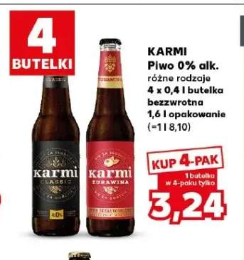 Piwo bezalkoholowe Karmi Classic 4-pak +1 wariant