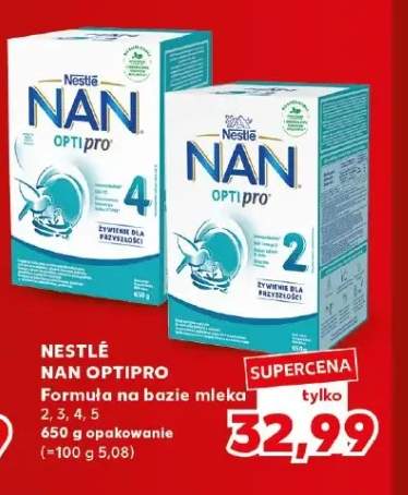 Formuła na bazie mleka Nestlé NAN OPTIPRO 2 +3 warianty