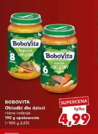 Obiadki dla dzieci BoboVita krupniczek z cielęciną +1 wariant