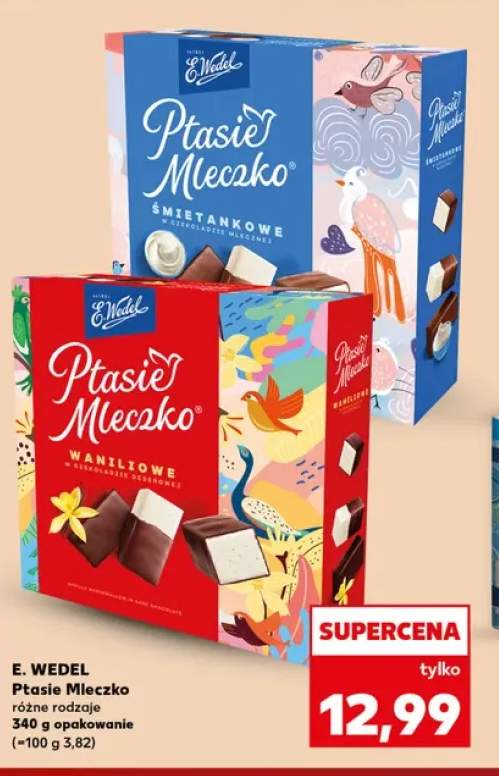 Ptasie Mleczko śmietankowe E.Wedel +1 wariant