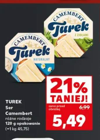 Ser Camembert naturalny Turek +1 wariant