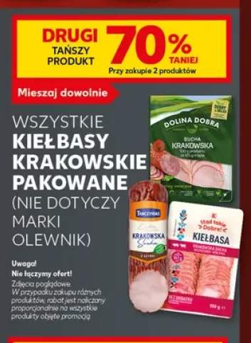 Kiełbasy krakowskie pakowane (nie dotyczy marki Olewnik) +3 warianty
