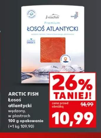 Łosoś atlantycki wędzony w plastrach Arctic Fish