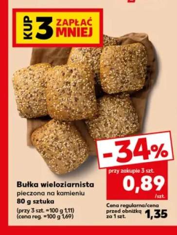 Bułka wieloziarnista pieczona na kamieniu