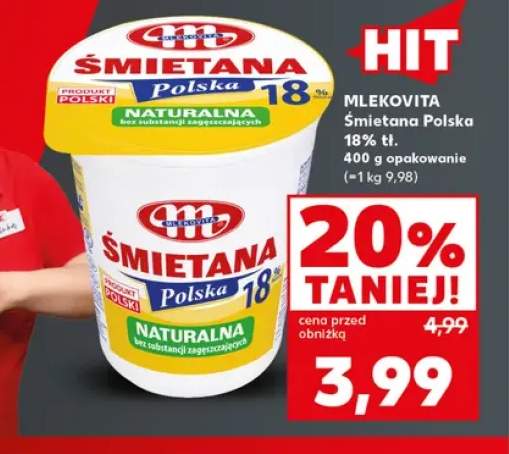 Śmietana Polska Mlekovita 18%