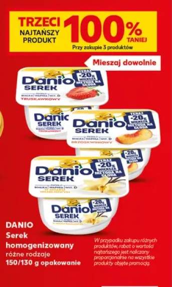 Serek homogenizowany truskawkowy Danio +2 warianty