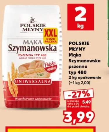 Mąka Szymanowska pszenna typ 480 Polskie Młyny