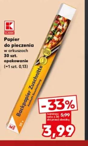 Papier do pieczenia w arkuszach K-Classic