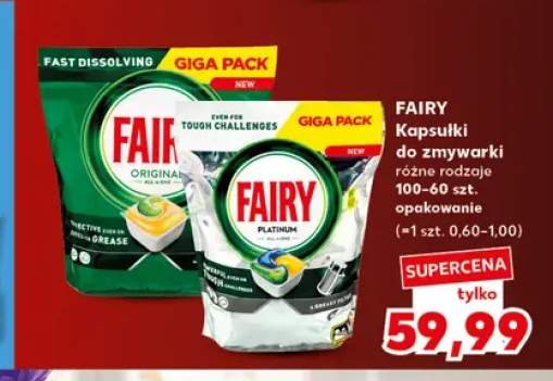 Kapsułki do zmywarki Fairy